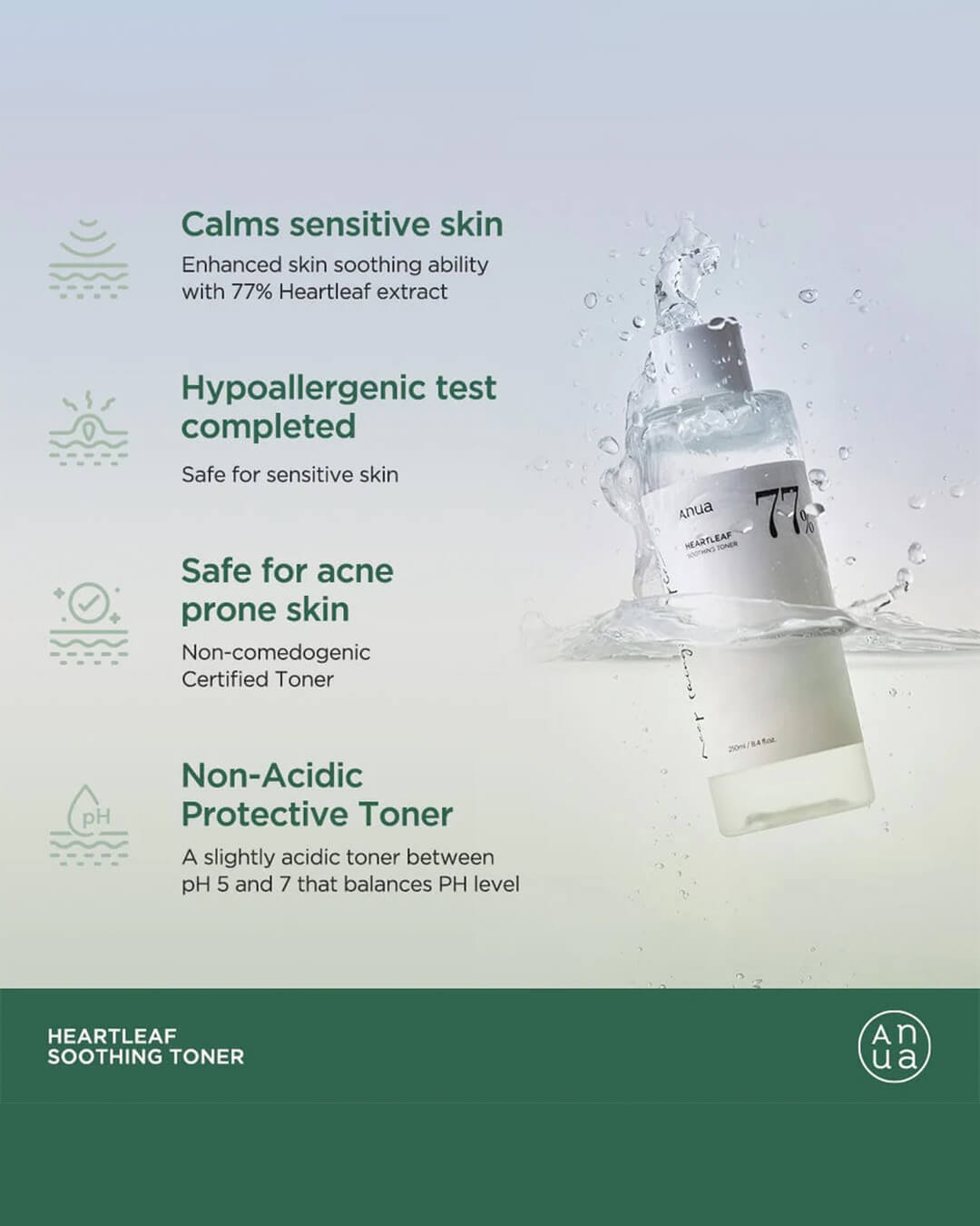 Anua Heartleaf 77% Soothing Toner 250ml — gallery image 2