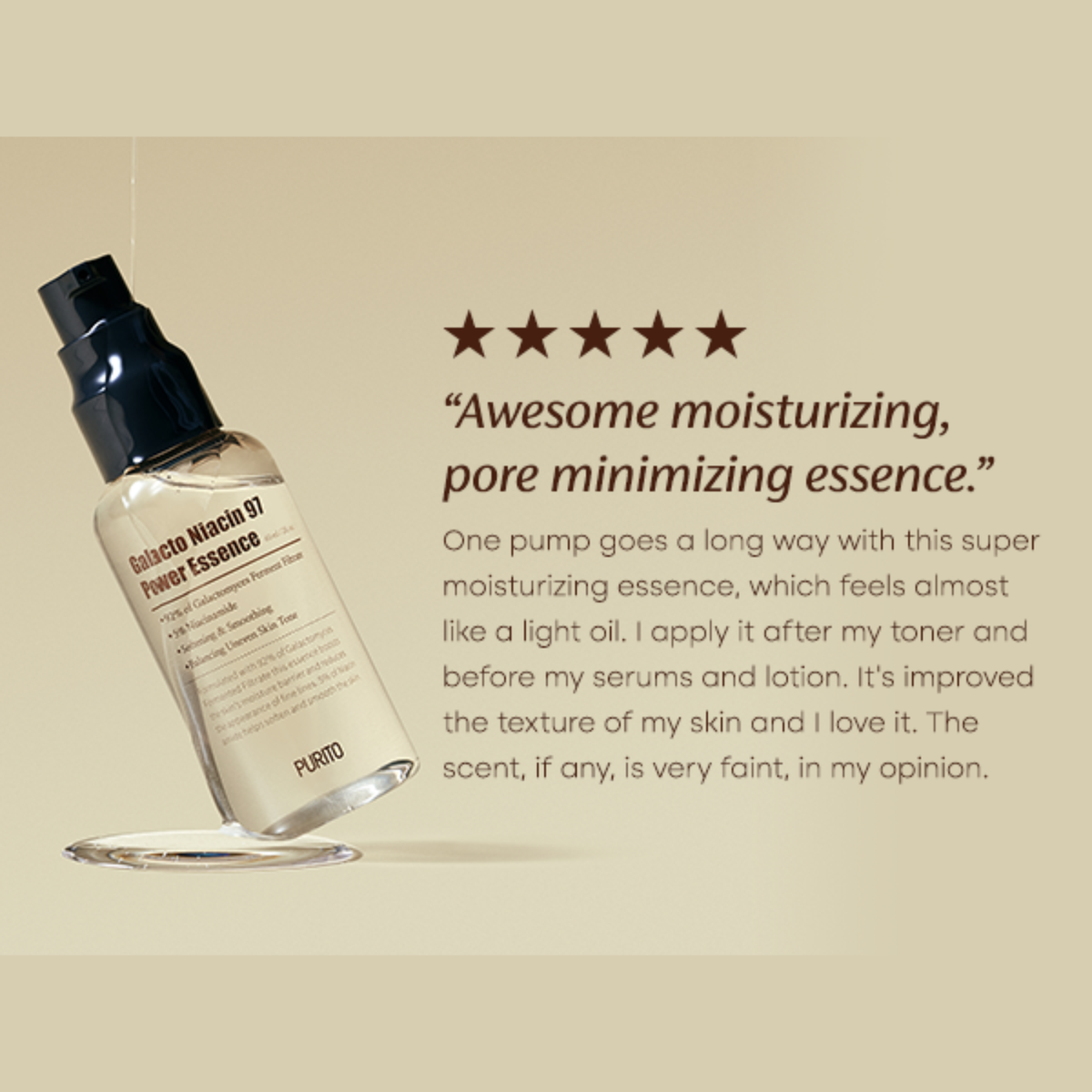 Purito SEOUL Galacto Niacin 97 Power Essence 60ml — Galactomyces & Niacinamide Essence — gallery image 3
