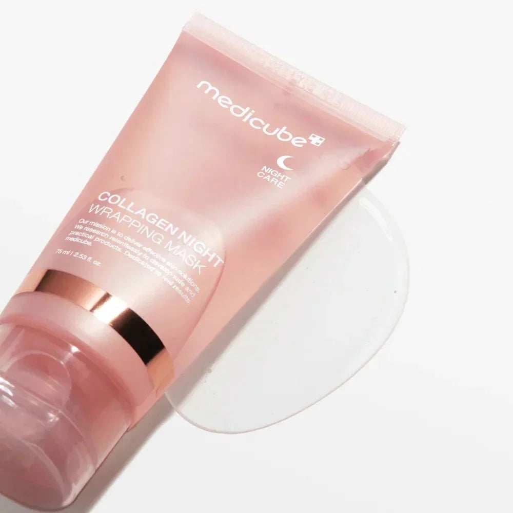 Medicube Collagen Night Wrapping Mask 75ml (2.53 fl. oz.) | Korean Overnight Peel-Off Mask