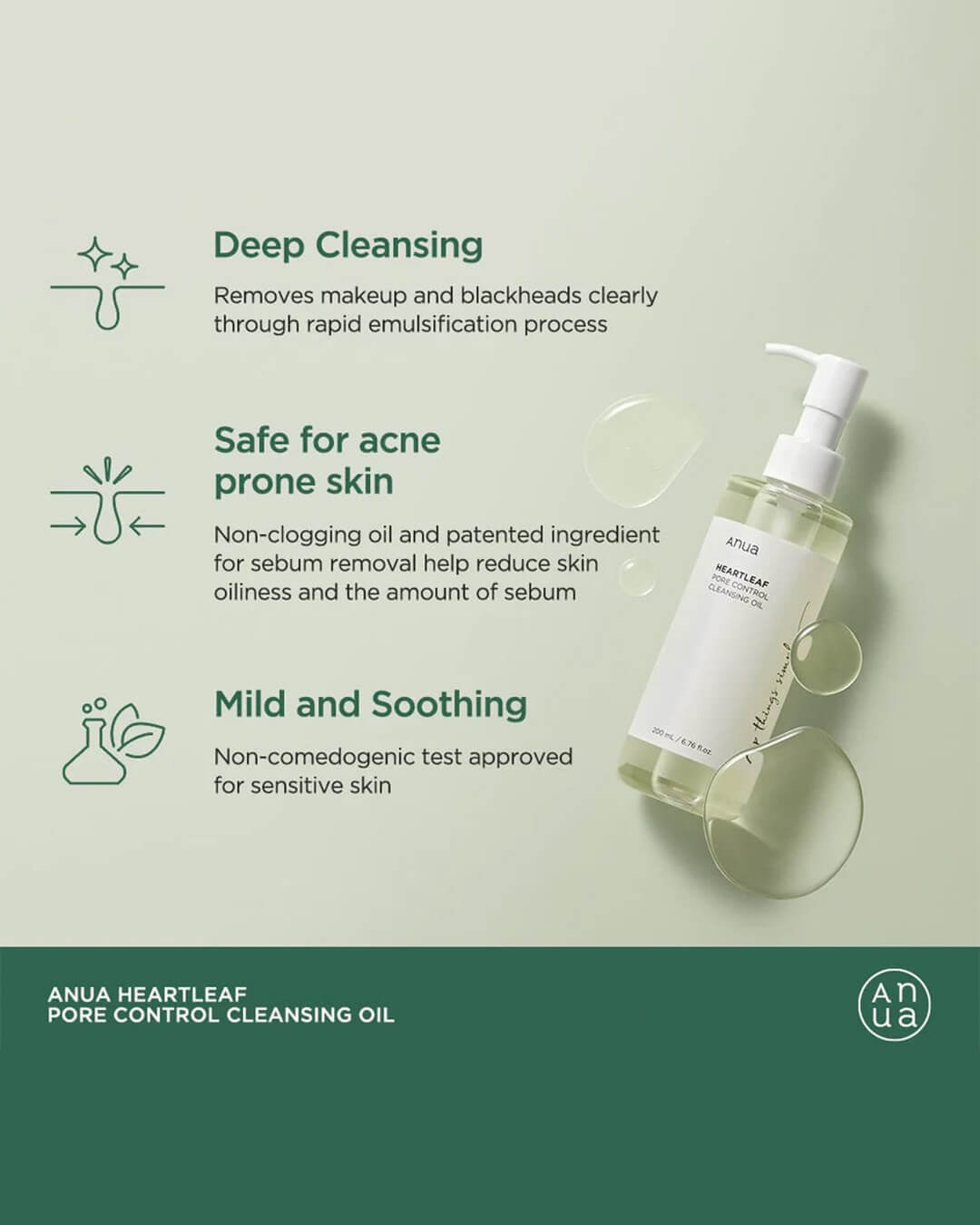 Anua Heartleaf Pore Control Cleansing Oil 200ml — gallery image 2