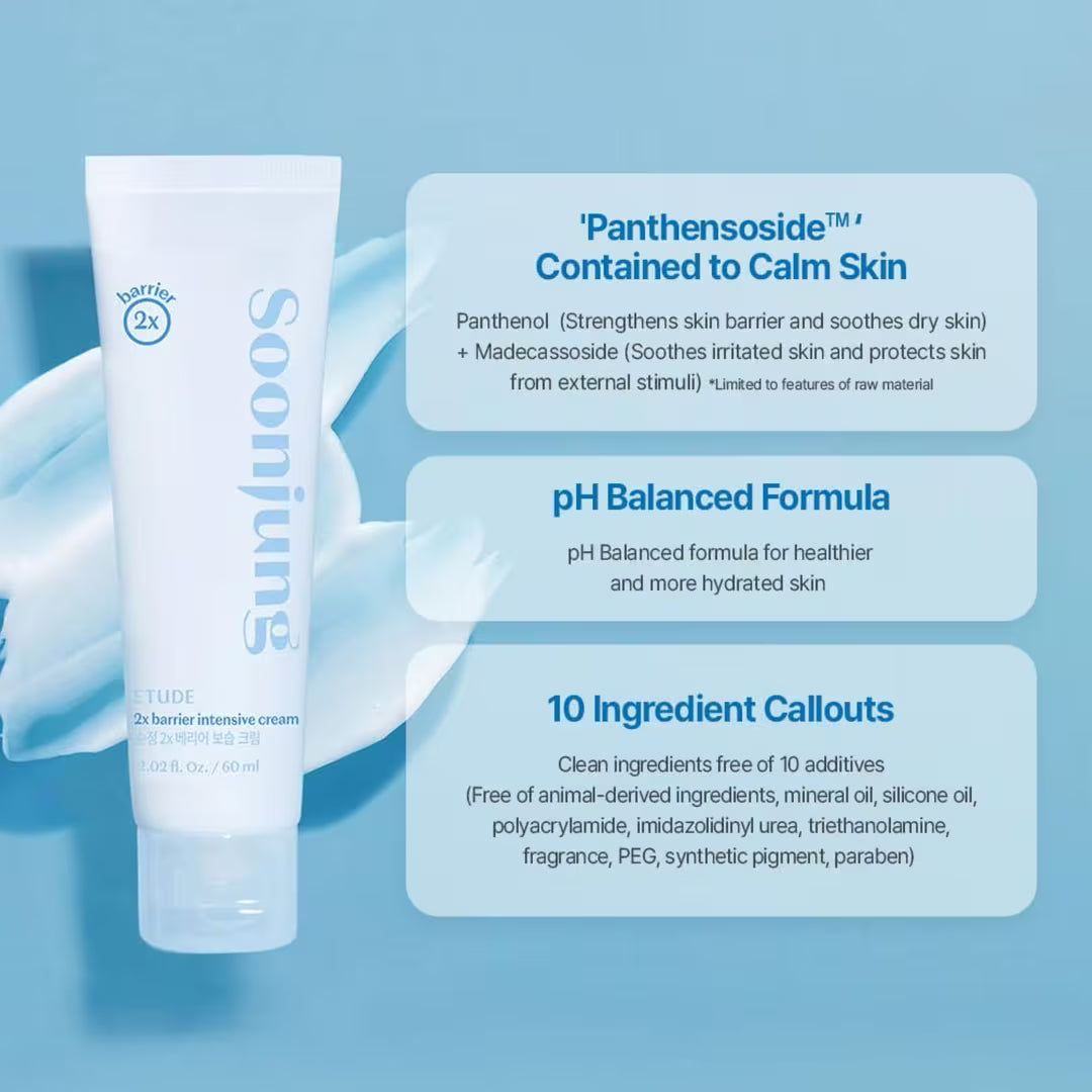 ETUDE Soon Jung 2x Barrier Intensive Cream 60ml — Panthenol Barrier Cream — gallery image 2