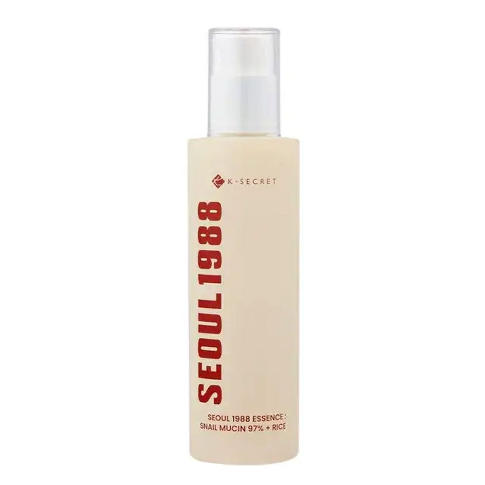 KSECRET Seoul 1988 Essence: Snail Mucin 97% + Rice 100ml — Snail Mucin Essence — product packaging