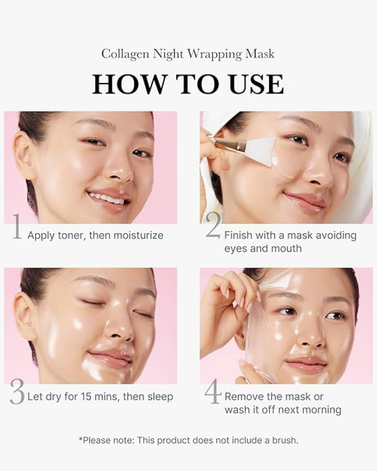 Medicube Collagen Night Wrapping Mask 75ml (2.53 fl. oz.) | Korean Overnight Peel-Off Mask
